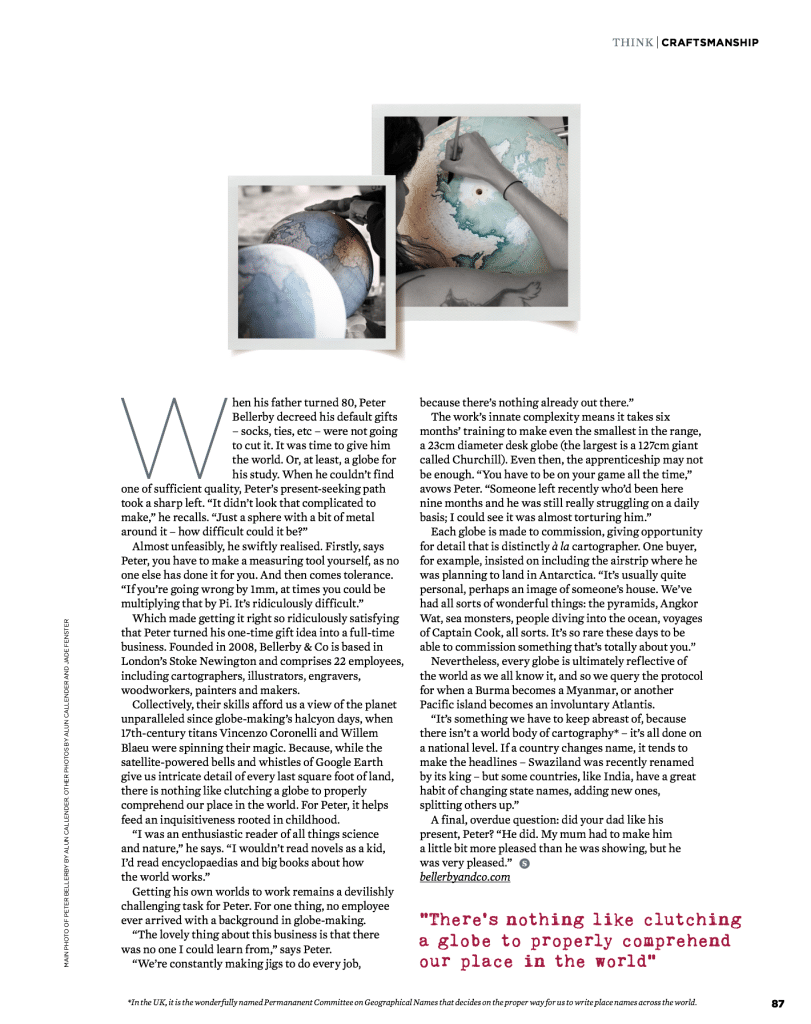 Simple Things Magazine August 2018 Analogue - Globes 2